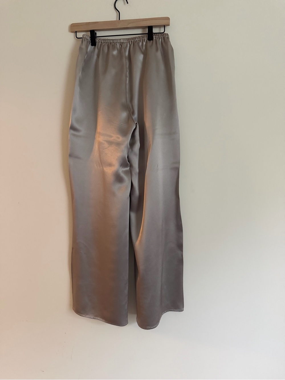 Jcrew Cosmo Satin Wide-Leg Pants in Silver